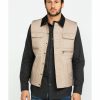 Men Cody James | Cody James Men'S Tan Ranchero Timberwolf Canvas Vest Online