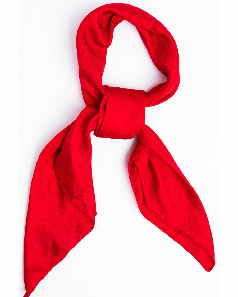 Men Cody James | Cody James Men'S Red Silk Jacquard Scarf Discount