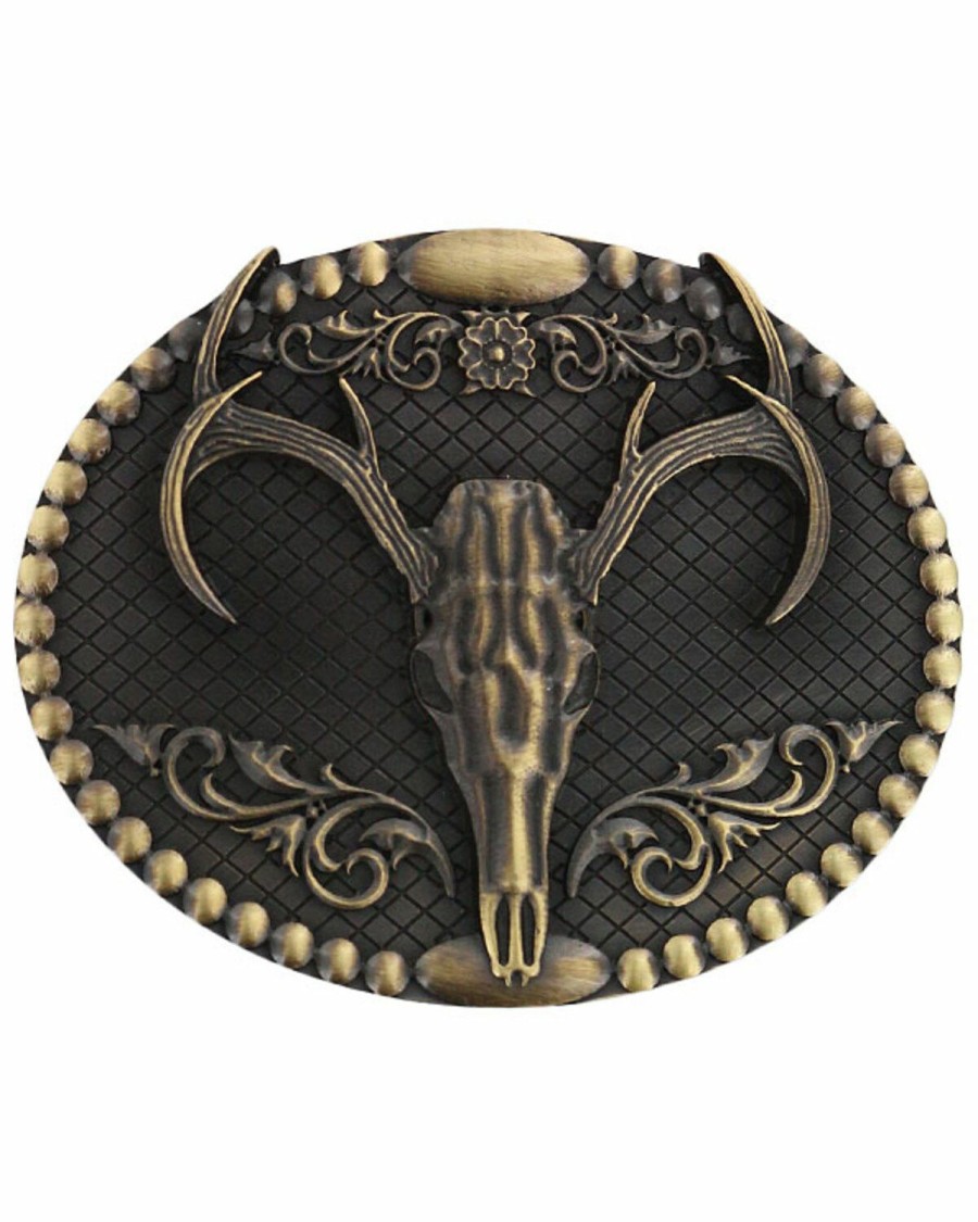 Men Cody James | Cody James Men'S Deer Skull Belt Buckle Outlet