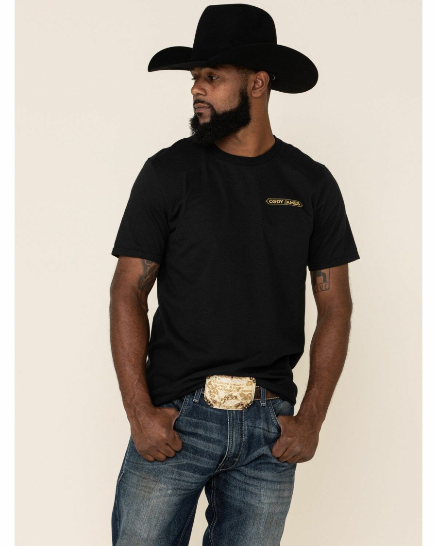 Gifts Cody James | Cody James Men'S Black Snake Buckle Graphic T-Shirt Outlet