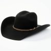 Men Cody James | Cody James Men'S 3X Black Leather Lace Band Wool Felt Western Hat Online