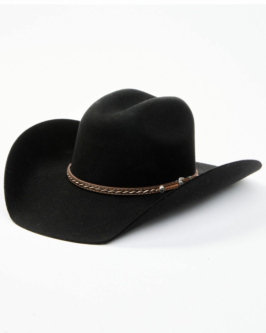 Men Cody James | Cody James Men'S 3X Black Leather Lace Band Wool Felt Western Hat Online