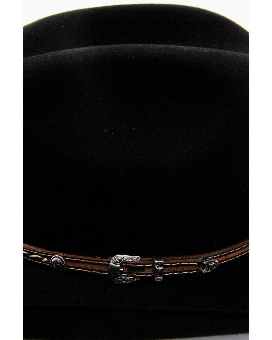 Men Cody James | Cody James Men'S 3X Black Leather Lace Band Wool Felt Western Hat Online