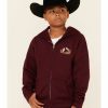 Gifts Cody James | Cody James Boys' Burgundy Rodeo Show Poster Graphic Zip-Front Hooded Sweatshirt Online