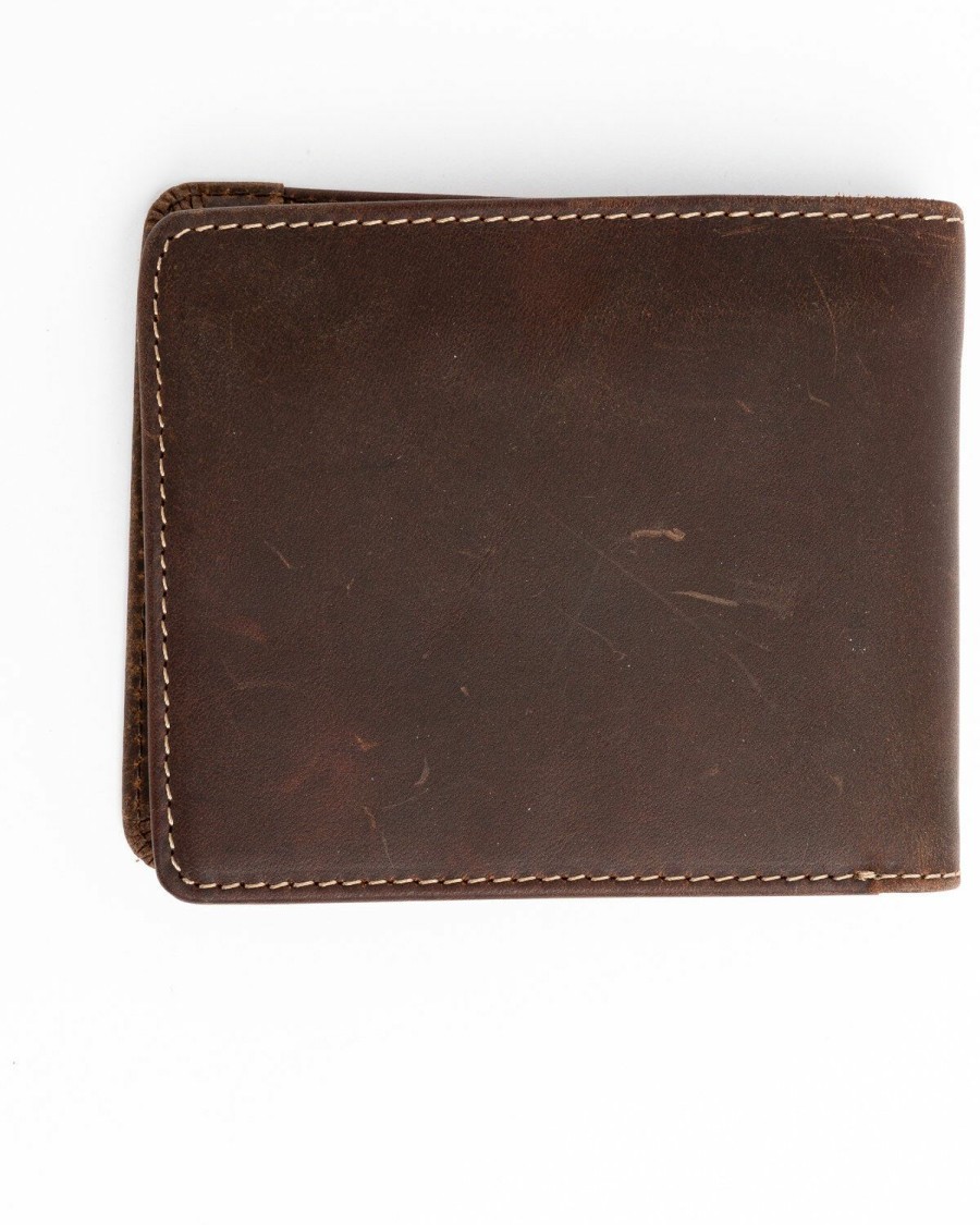 Men Cody James | Cody James Men'S Stitched Bi-Fold Leather Wallet Sale