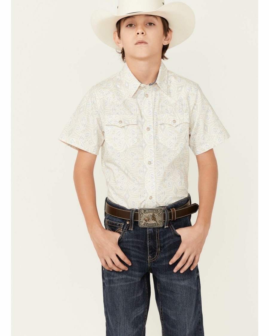 Gifts Cody James | Cody James Boys' Wanderer Southwestern Print Short Sleeve Snap Western Shirt Outlet