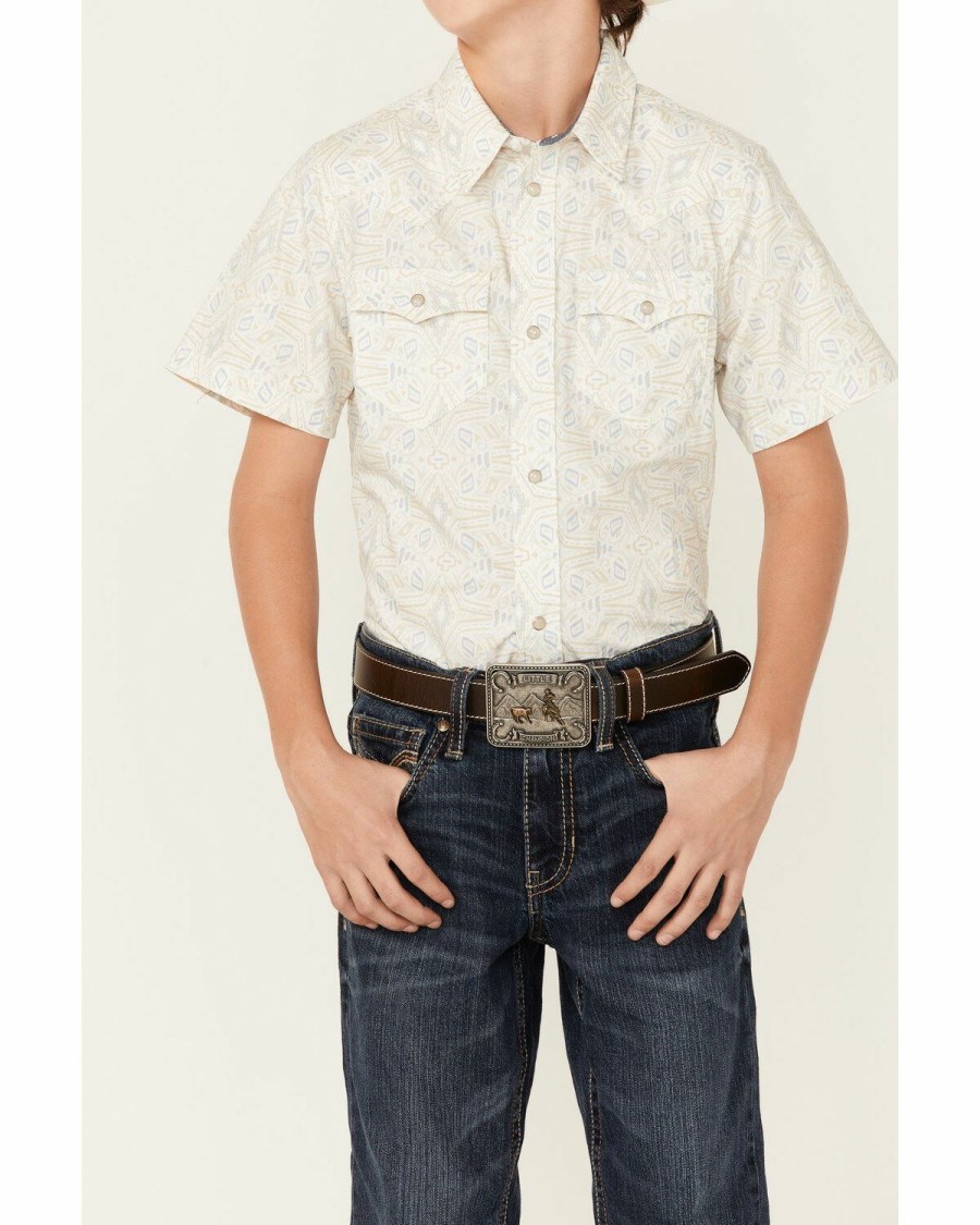 Gifts Cody James | Cody James Boys' Wanderer Southwestern Print Short Sleeve Snap Western Shirt Outlet