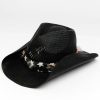 Gifts Cody James | Cody James Men'S Black Here Comes Trouble Toyo Straw Western Hat Discount