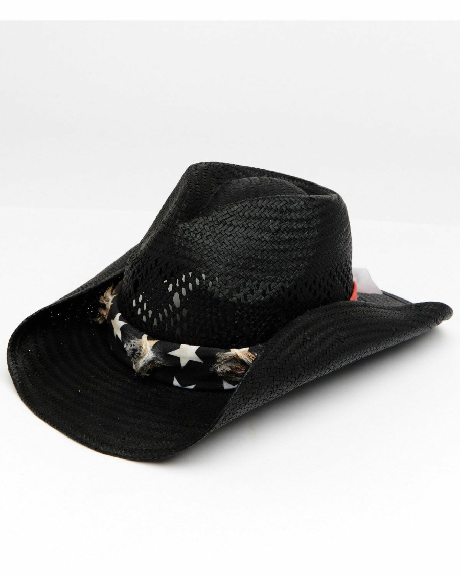 Gifts Cody James | Cody James Men'S Black Here Comes Trouble Toyo Straw Western Hat Discount