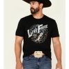 Clothing Cody James | Cody James Men'S Live Free Barb Wire Circle Graphic Short Sleeve T-Shirt Sale