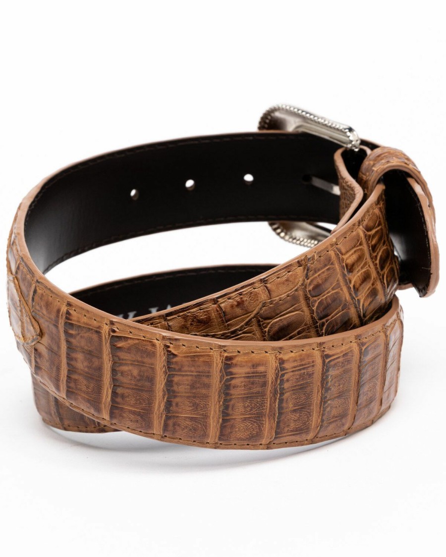 Men Cody James | Cody James Men'S Brown Hornback Caiman Exotic Belt Online