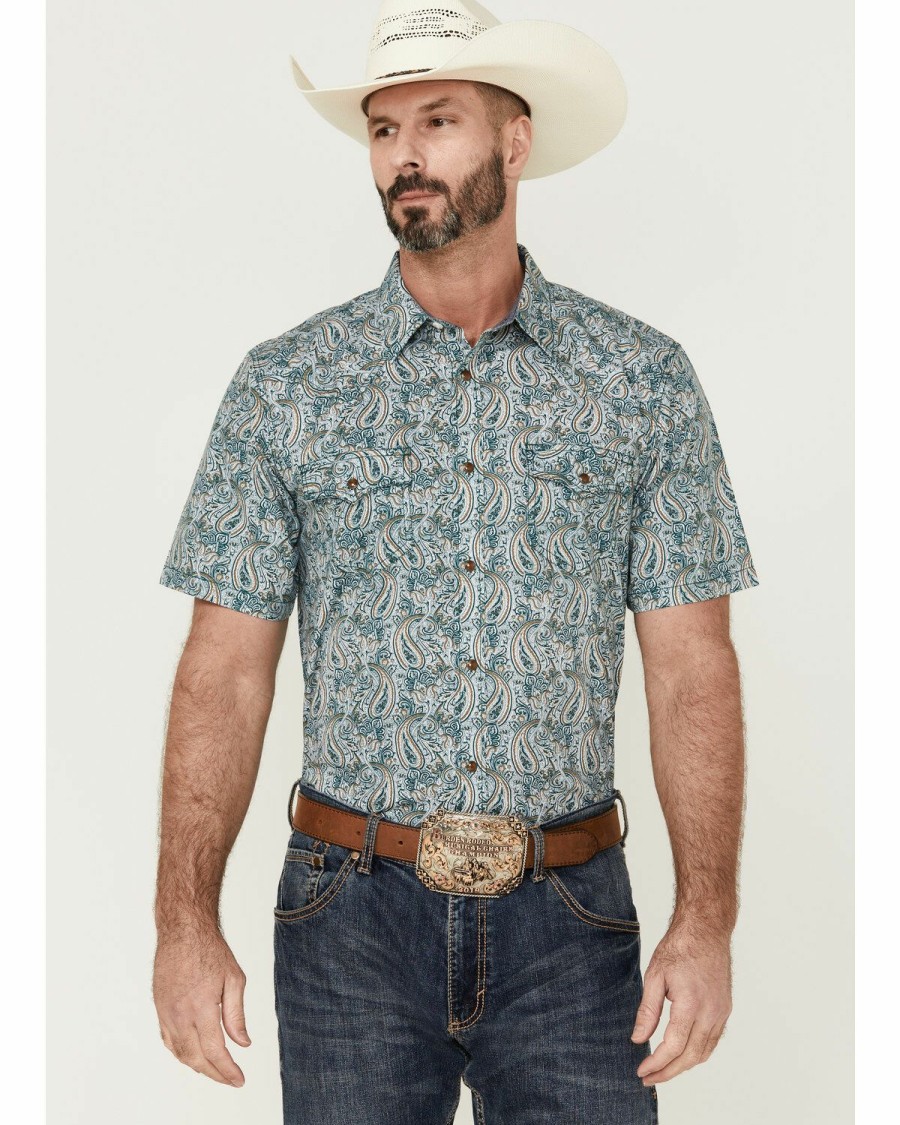 Clothing Cody James | Cody James Men'S Vista Paisley Print Snap Western Shirt Big & Tall Outlet