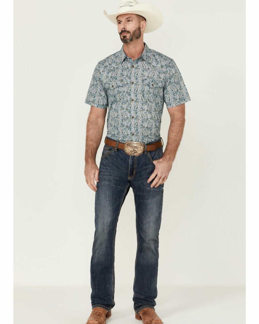 Clothing Cody James | Cody James Men'S Vista Paisley Print Snap Western Shirt Big & Tall Outlet