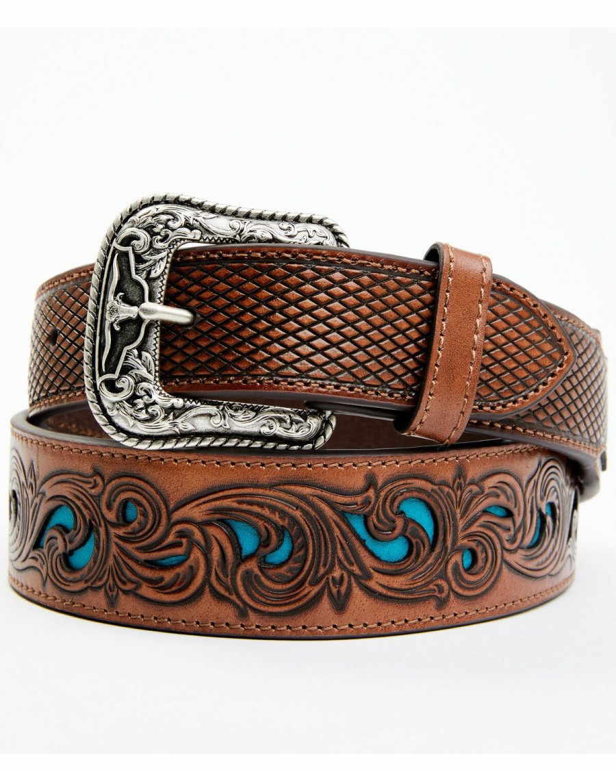 Gifts Cody James | Cody James Men'S Basketweave Turquoise Belt Outlet