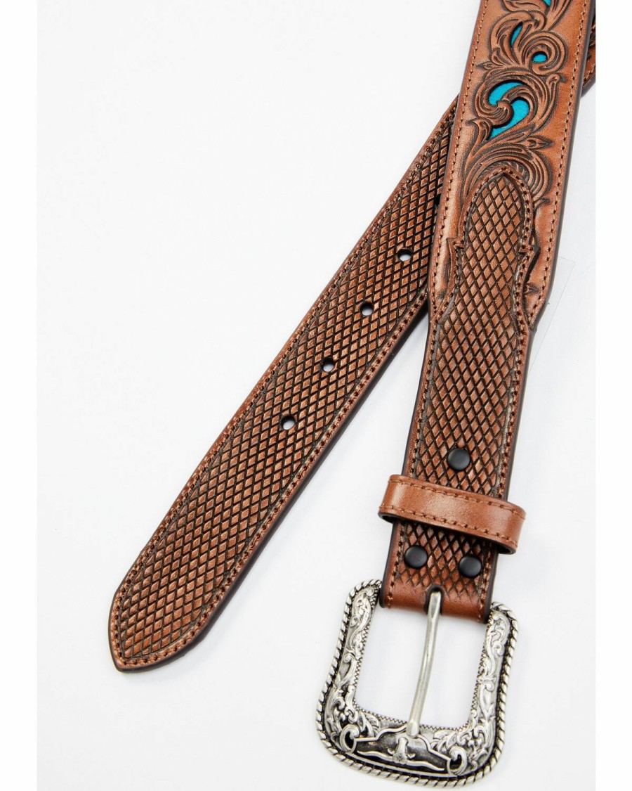 Gifts Cody James | Cody James Men'S Basketweave Turquoise Belt Outlet