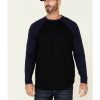 Clothing Cody James | Cody James Men'S Fr Navy Blocked Baseball Long Sleeve Work Shirt Discount