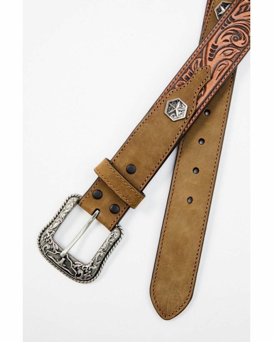 Men Cody James | Cody James Men'S Texas Star Concho Belt Discount