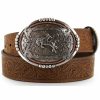 Men Cody James | Cody James Men'S Tooled Leather Belt And Buckle Sale