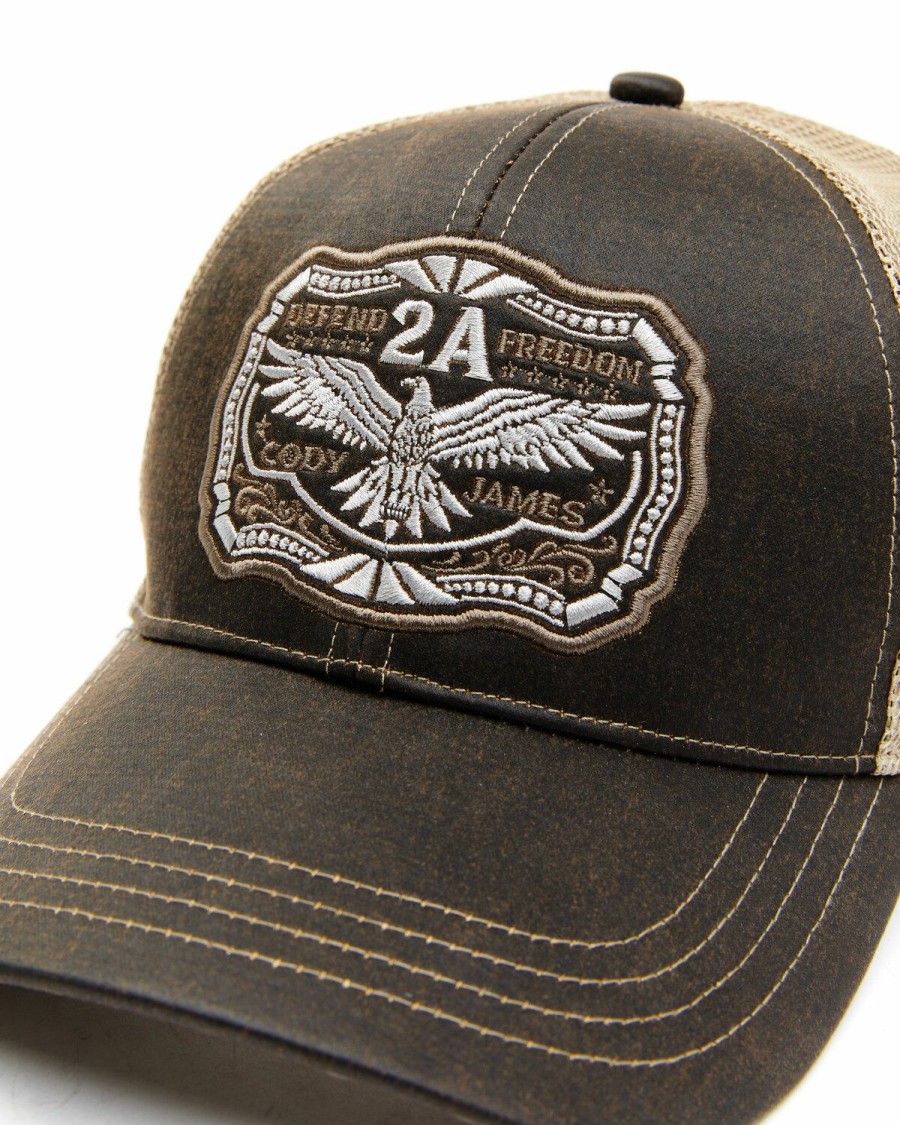 Men Cody James | Cody James Men'S Freedom Eagle Embroidered Mesh-Back Ball Cap Outlet