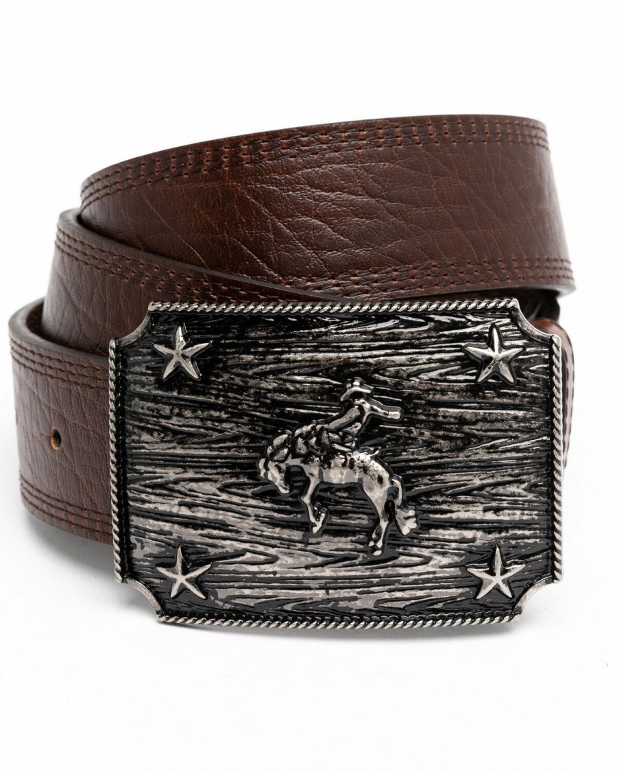 Men Cody James | Cody James Men'S Iconic Bronc Rider Buckle Belt Discount