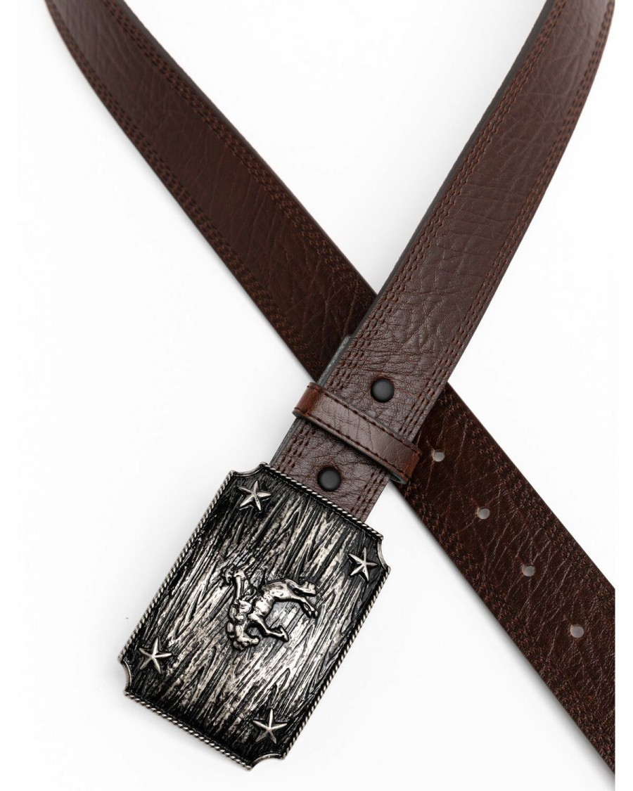 Men Cody James | Cody James Men'S Iconic Bronc Rider Buckle Belt Discount