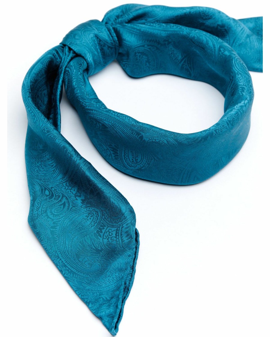 Gifts Cody James | Cody James Men'S Silk Jaquard Turquoise Scarf Online