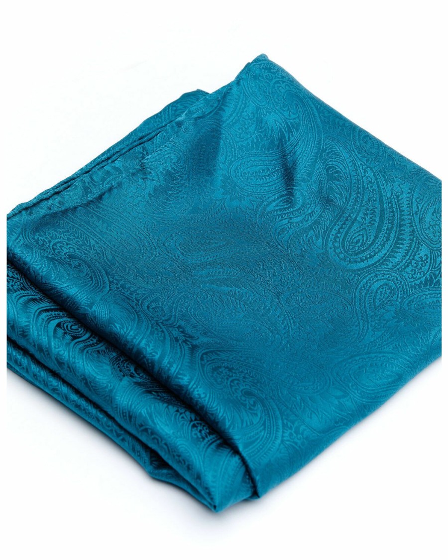 Gifts Cody James | Cody James Men'S Silk Jaquard Turquoise Scarf Online