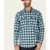 Gifts Cody James | Cody James Men'S Fr Teal Plaid Long Sleeve Work Shirt Tall Online