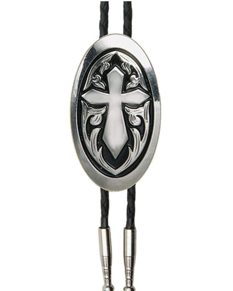 Men Cody James | Cody James Men'S Oval Cross Bolo Tie Outlet