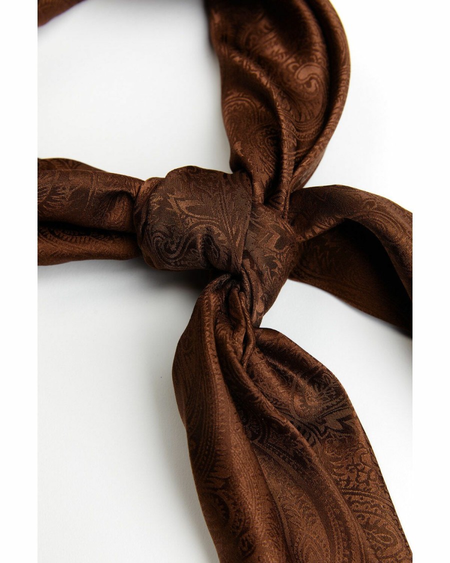 Men Cody James | Cody James Men'S Silk Brown Wild Rag Scarf Online