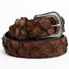 Men Cody James | Cody James Men'S Brown Pirarucu Exotic Belt Online