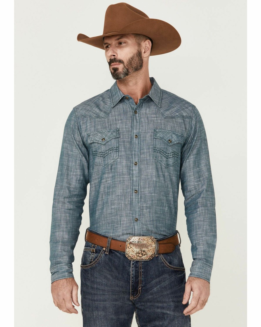 Gifts Cody James | Cody James Men'S Hotspot Solid Long Sleeve Snap Western Shirt Sale