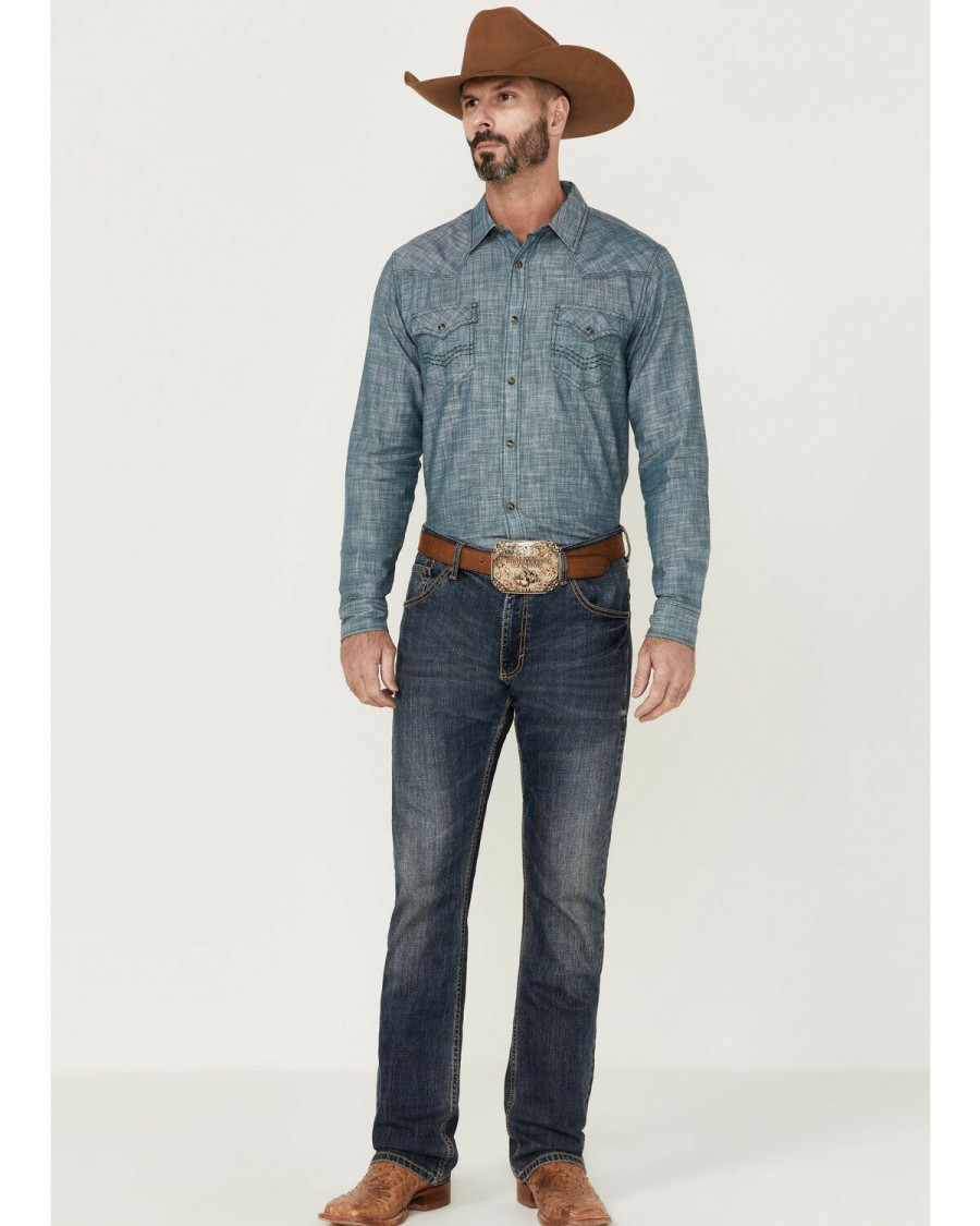 Gifts Cody James | Cody James Men'S Hotspot Solid Long Sleeve Snap Western Shirt Sale