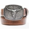 Men Cody James | Cody James Men'S Longhorn Scroll Buckle Belt Outlet