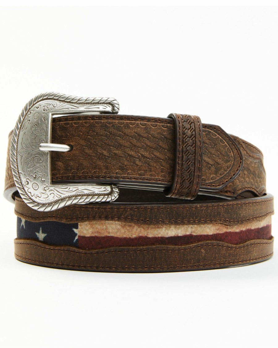 Men Cody James | Cody James Men'S American Flag Etched Filigree Buckle Belt Online