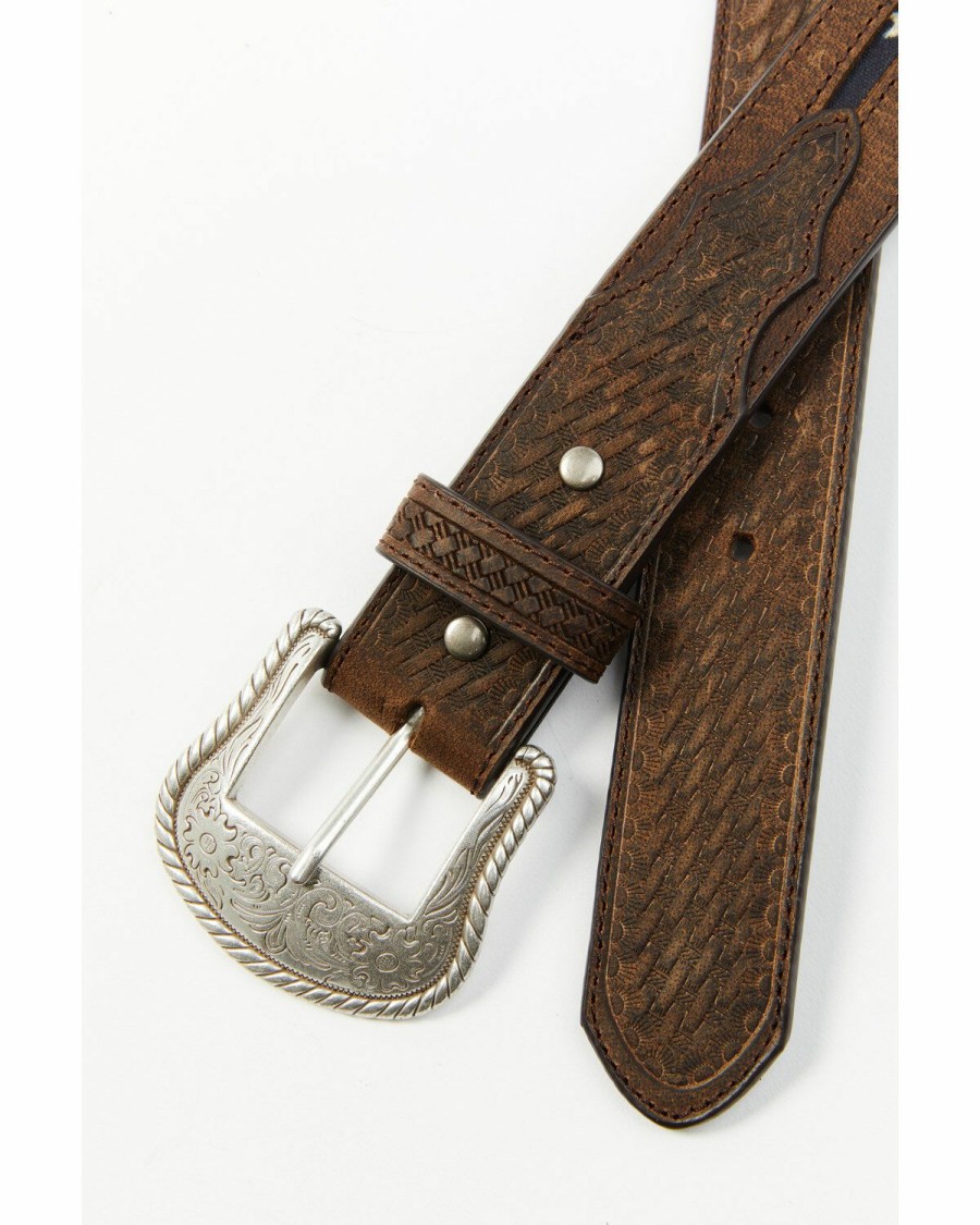 Men Cody James | Cody James Men'S American Flag Etched Filigree Buckle Belt Online