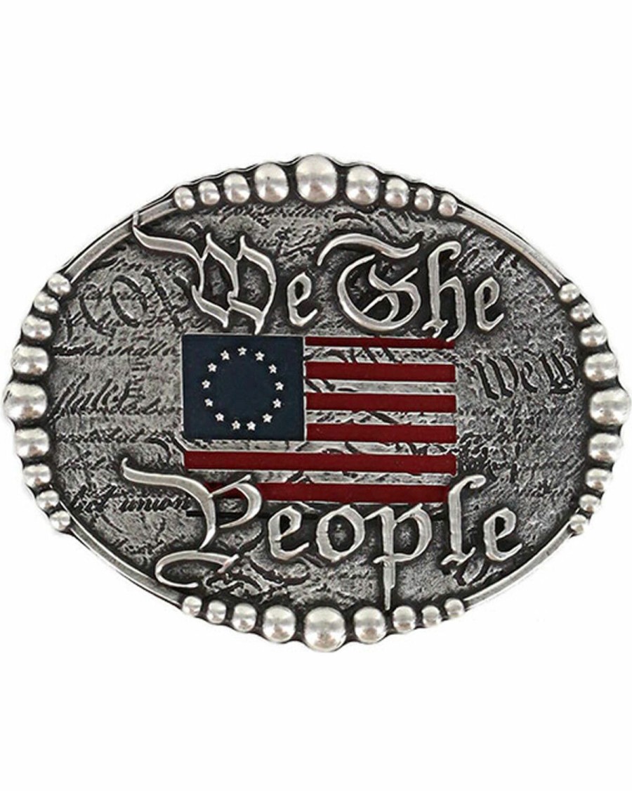 Men Cody James | Cody James Men'S Silver We The People Belt Buckle Sale