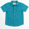 Clothing Cody James | Cody James Toddler-Boys' Printed Chambray Short Sleeve Button Up Shirt Discount