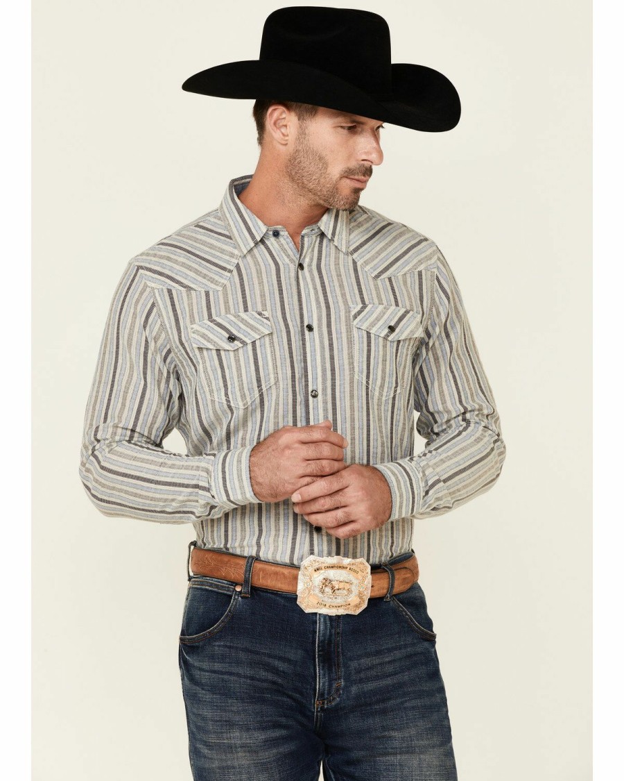 Clothing Cody James | Cody James Men'S Racer Stripe Long Sleeve Snap Western Shirt Online