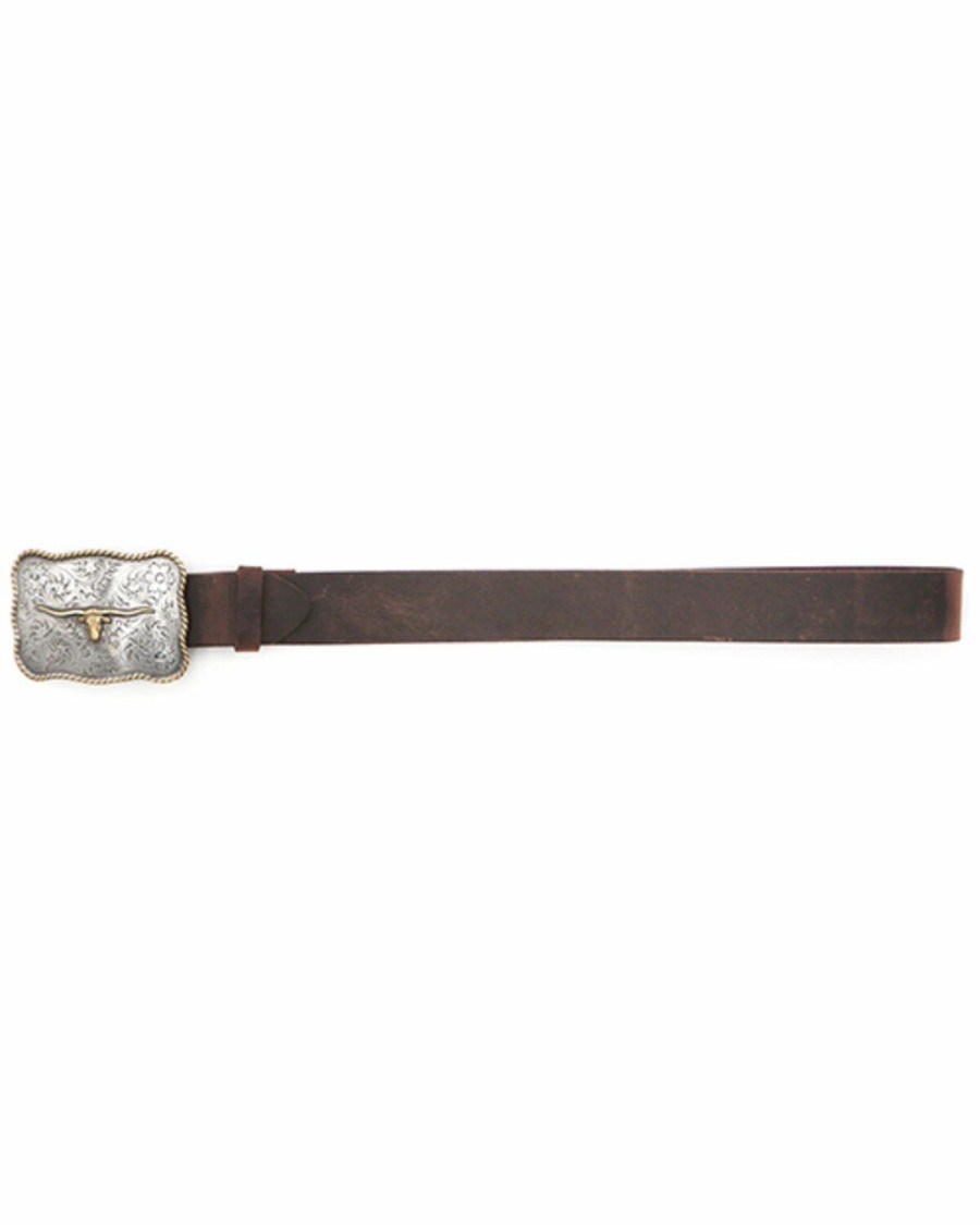 Men Cody James | Cody James Men'S Scalloped Longhorn Western Belt Sale