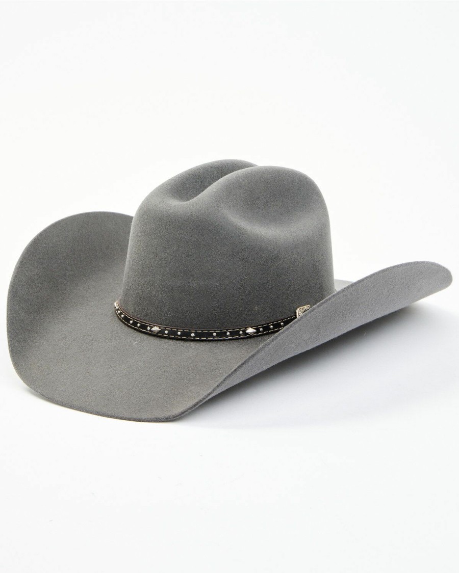 Gifts Cody James | Cody James Men'S 3X Smoke Grey Concho Buckle Band Wool Felt Western Hat Outlet