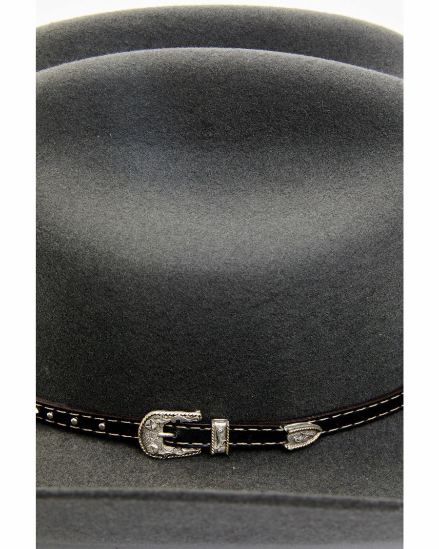 Gifts Cody James | Cody James Men'S 3X Smoke Grey Concho Buckle Band Wool Felt Western Hat Outlet