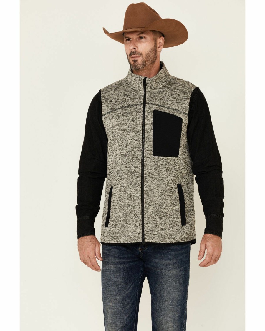 Clothing Cody James | Cody James Men'S Quest Contrast Pocket Sweater Knit Zip-Front Vest Discount