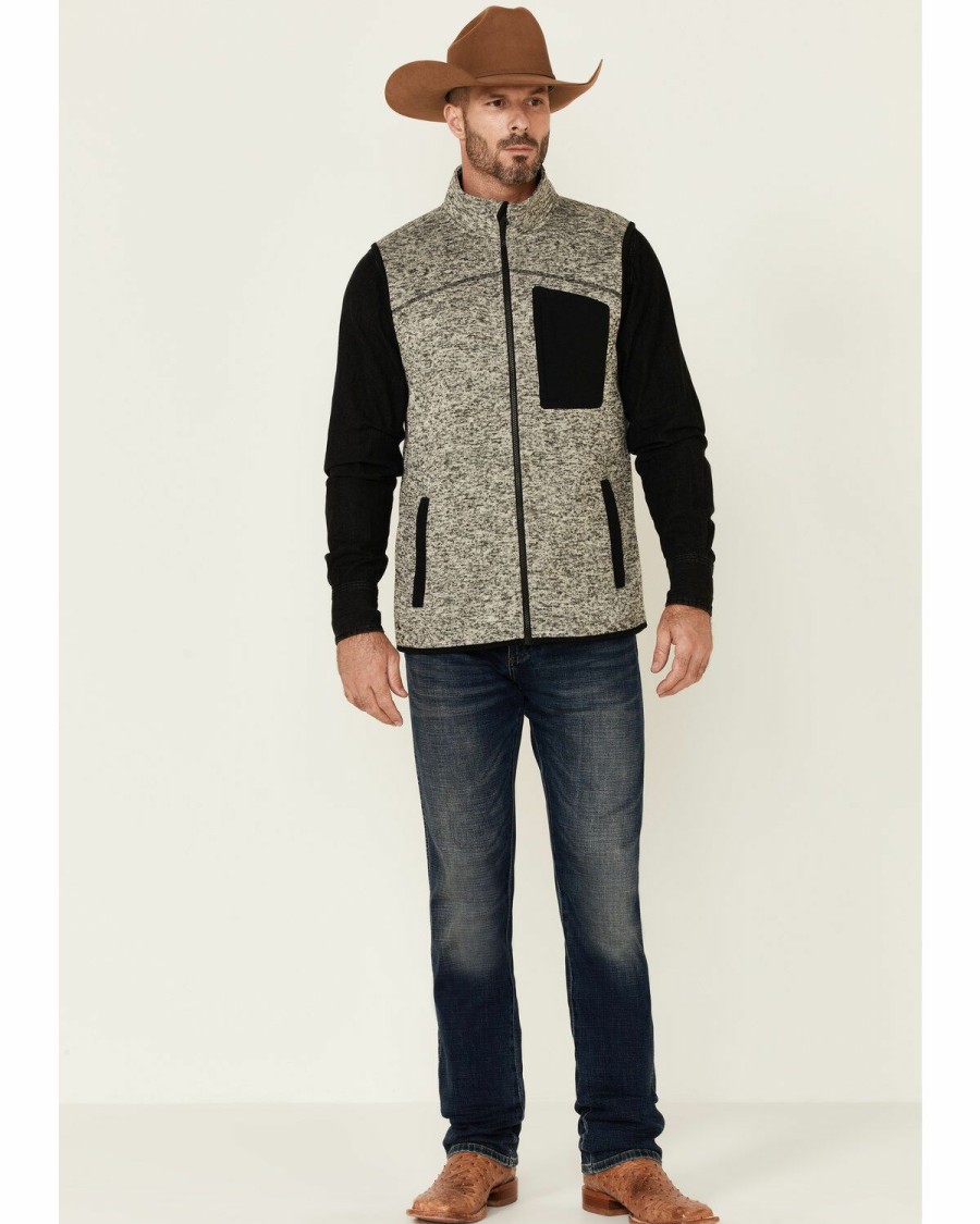 Clothing Cody James | Cody James Men'S Quest Contrast Pocket Sweater Knit Zip-Front Vest Discount