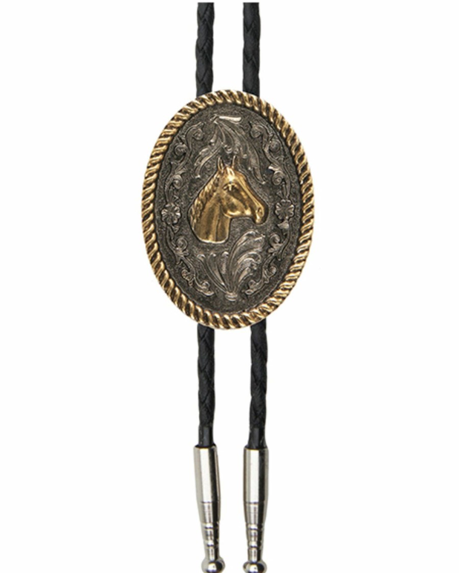 Men Cody James | Cody James Men'S Horse Head Medallion Bolo Tie Discount