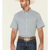 Gifts Cody James | Cody James Core Men'S Clovis Dobby Geo Print Short Sleeve Button-Down Western Shirt Discount