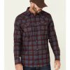 Clothing Cody James | Cody James Men'S Fr Indigo Plaid Long Sleeve Work Shirt Discount