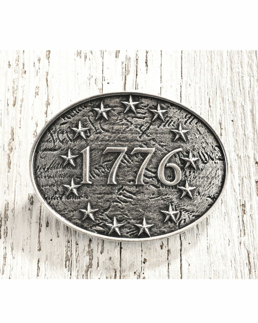 Men Cody James | Cody James Men'S Antique Silver 1776 Belt Buckle Sale