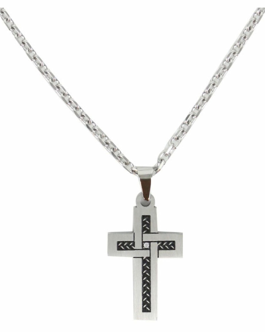 Gifts Cody James | Cody James Men'S Rhinestone Cross Necklace Online