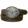 Men Cody James | Cody James Men'S Longhorn Berry Edge Buckle Belt Sale